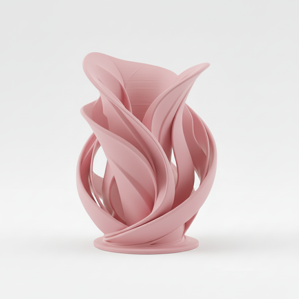 Pink Flame Petal Vase