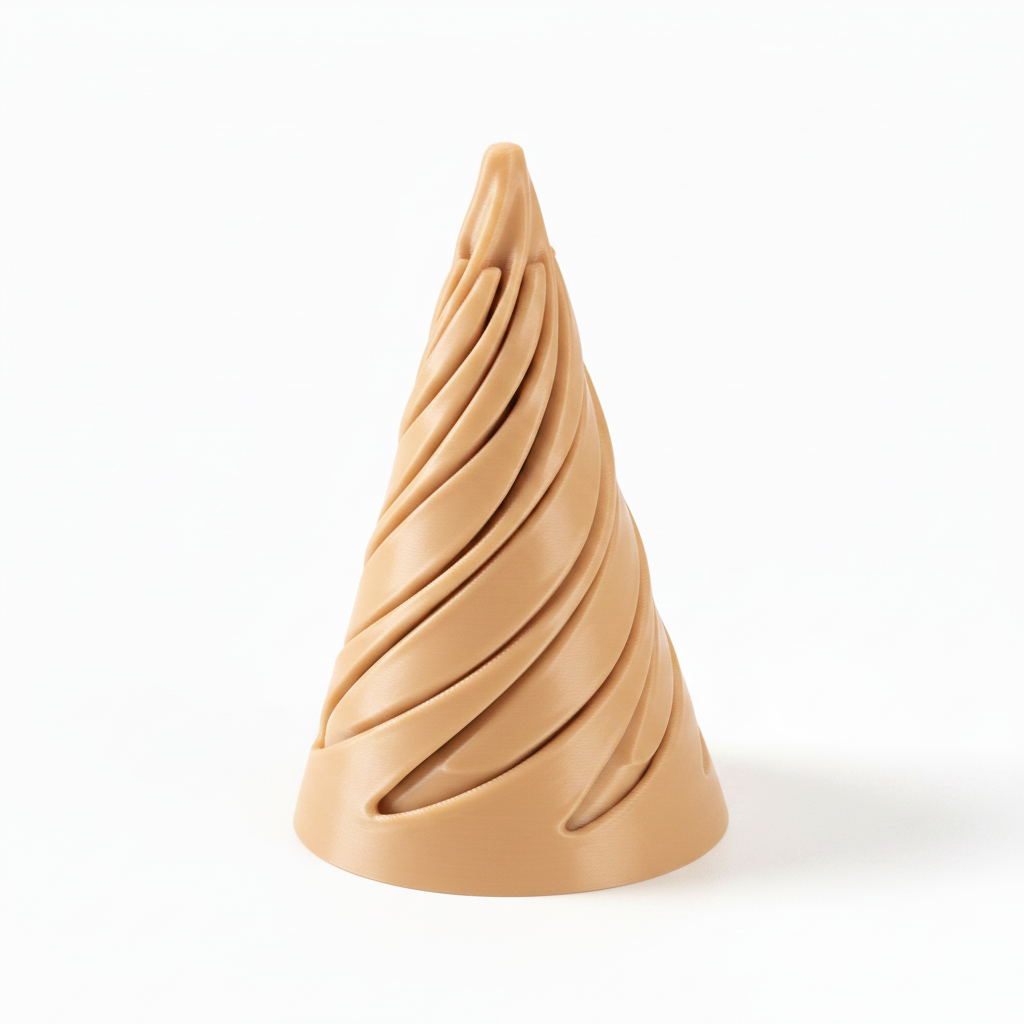 Tan Spiral Fidget Cone