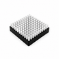Pin Art Fidget Board with white pins and black base on white background