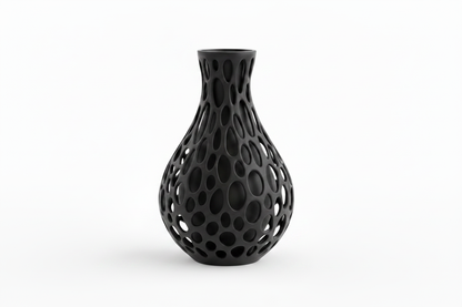 Black Lattice Bubble Vase