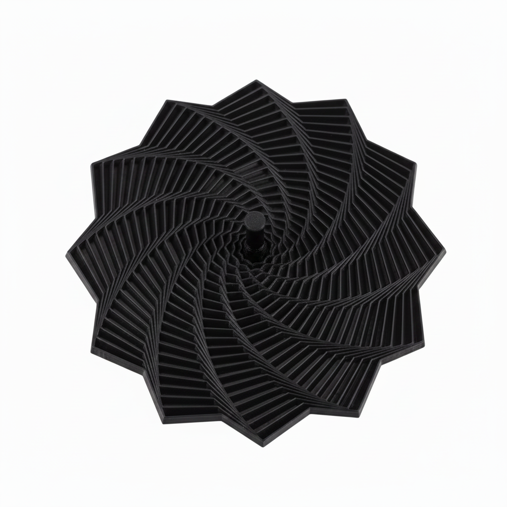 Black Spiral Fidget Cone