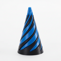Blue/Black 2Pc Spiral Fidget Cone