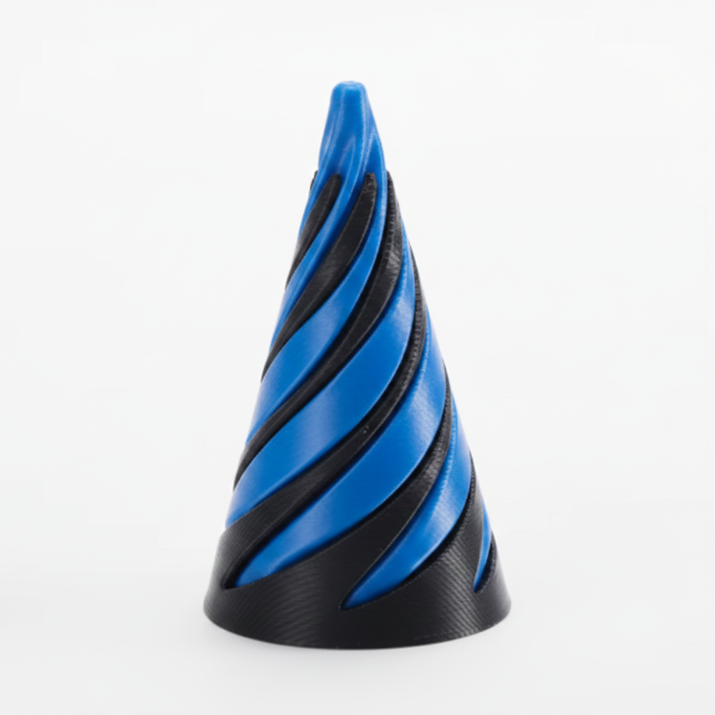 Blue/Black 2Pc Spiral Fidget Cone