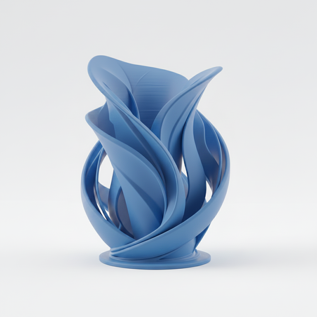 Blue Flame Petal Vase