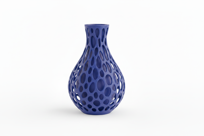 Blue Lattice Bubble Vase