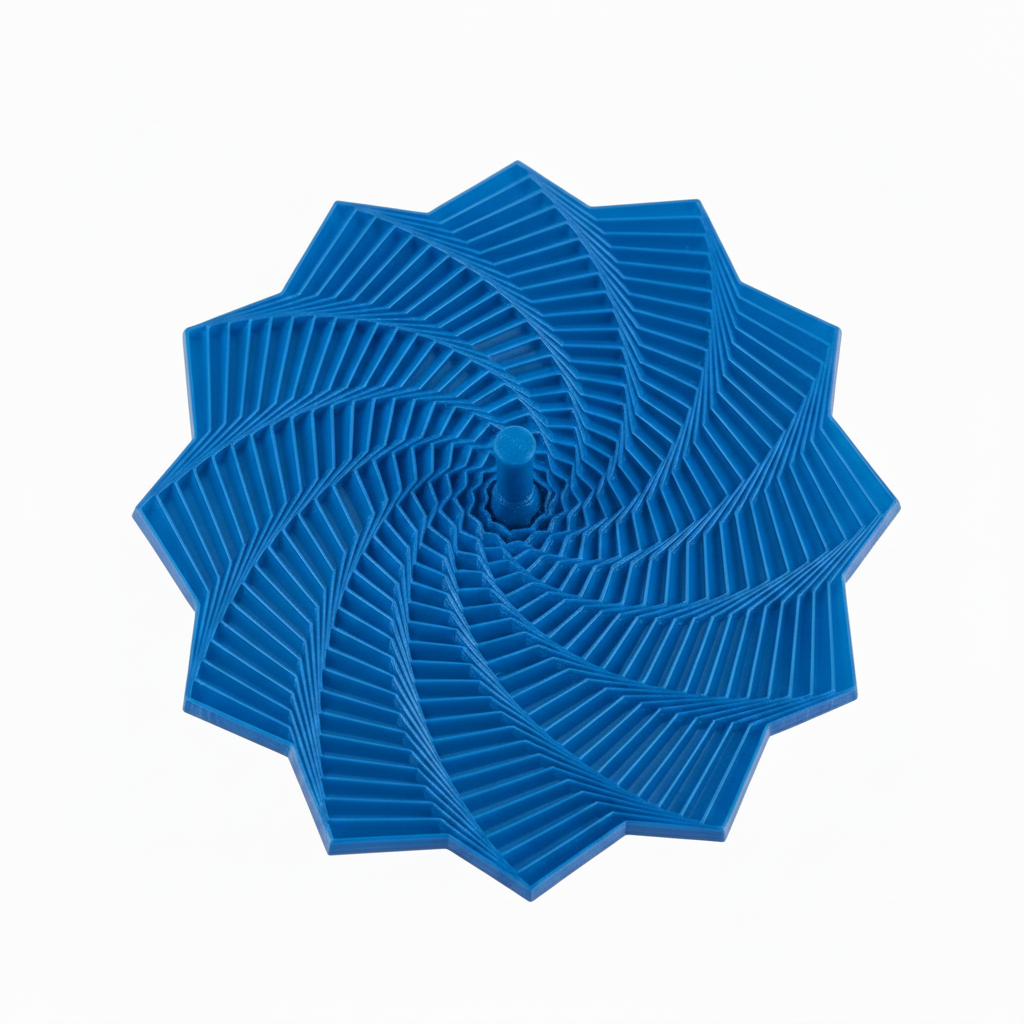 Blue Spiral Fidget Cone