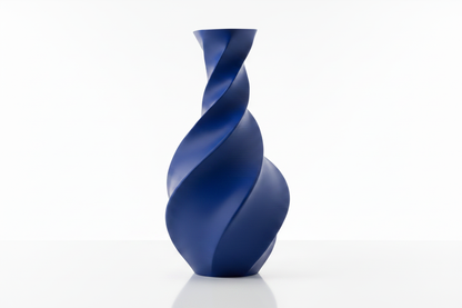 Blue Twisted Spiral Vase