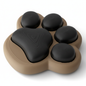 Cat Paw Fidget - Tan Base Black Paw White Background