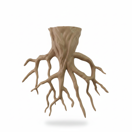 Tree Root Wall Vase on white background