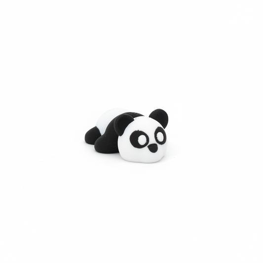 Articulated Panda figurine on white background