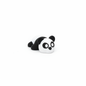 Articulated Panda figurine on white background