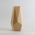 Tan Geometric Faceted Lamp