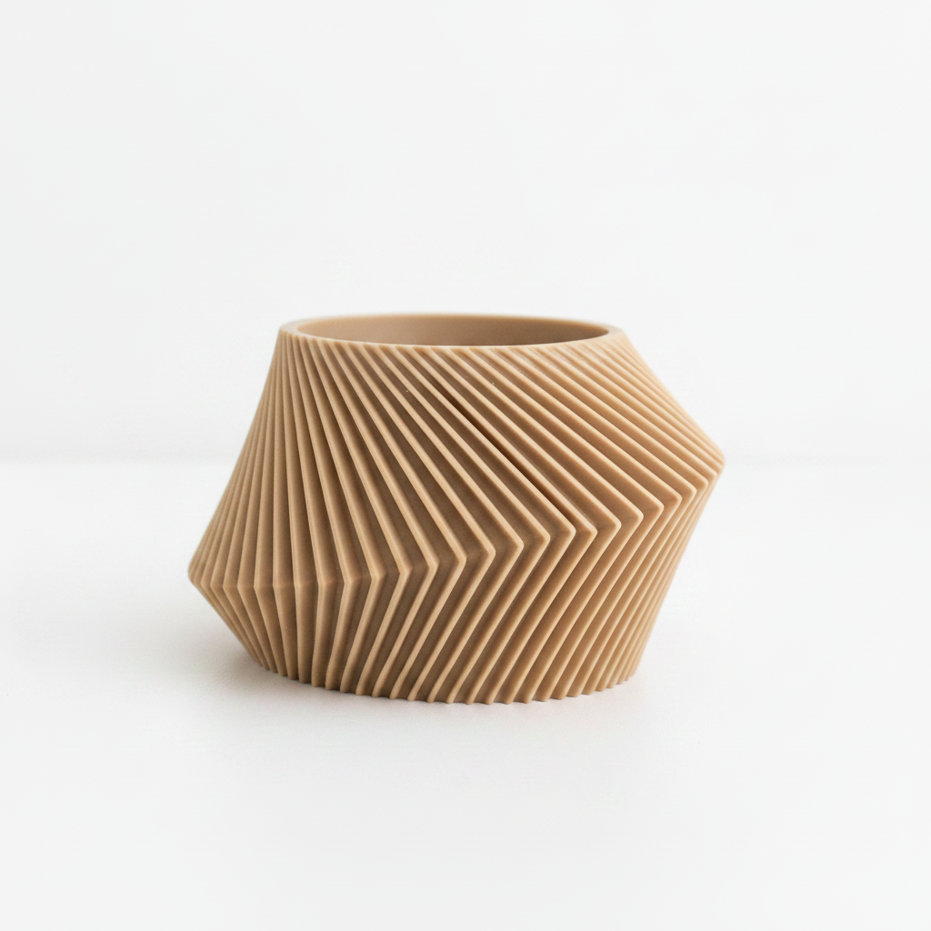 Cream Geometric Planter