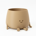 Tan Smiley Face Planter
