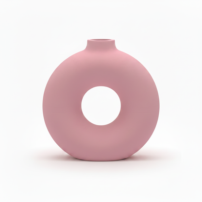Light Pink Donut Circle Vase