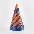 Orange/Blue Spiral Fidget Cone