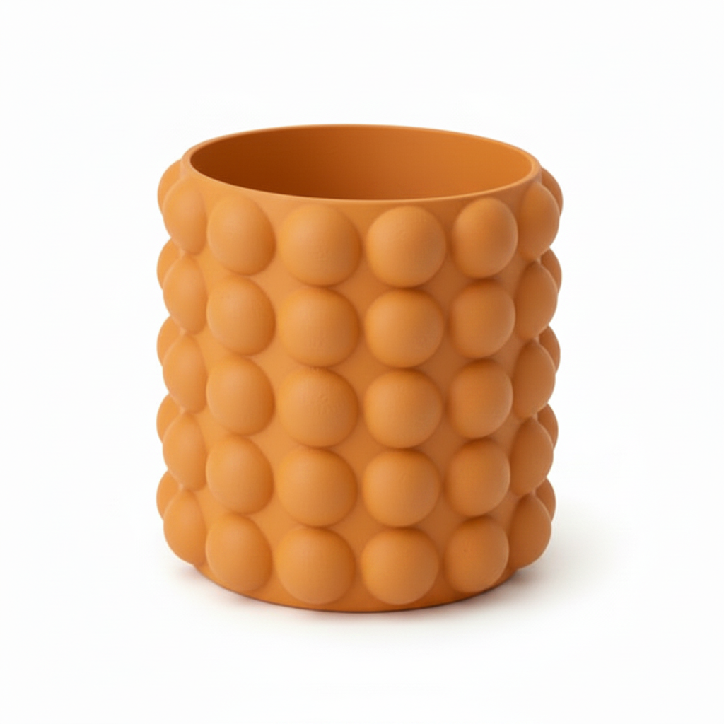 Orange Bubble Pot