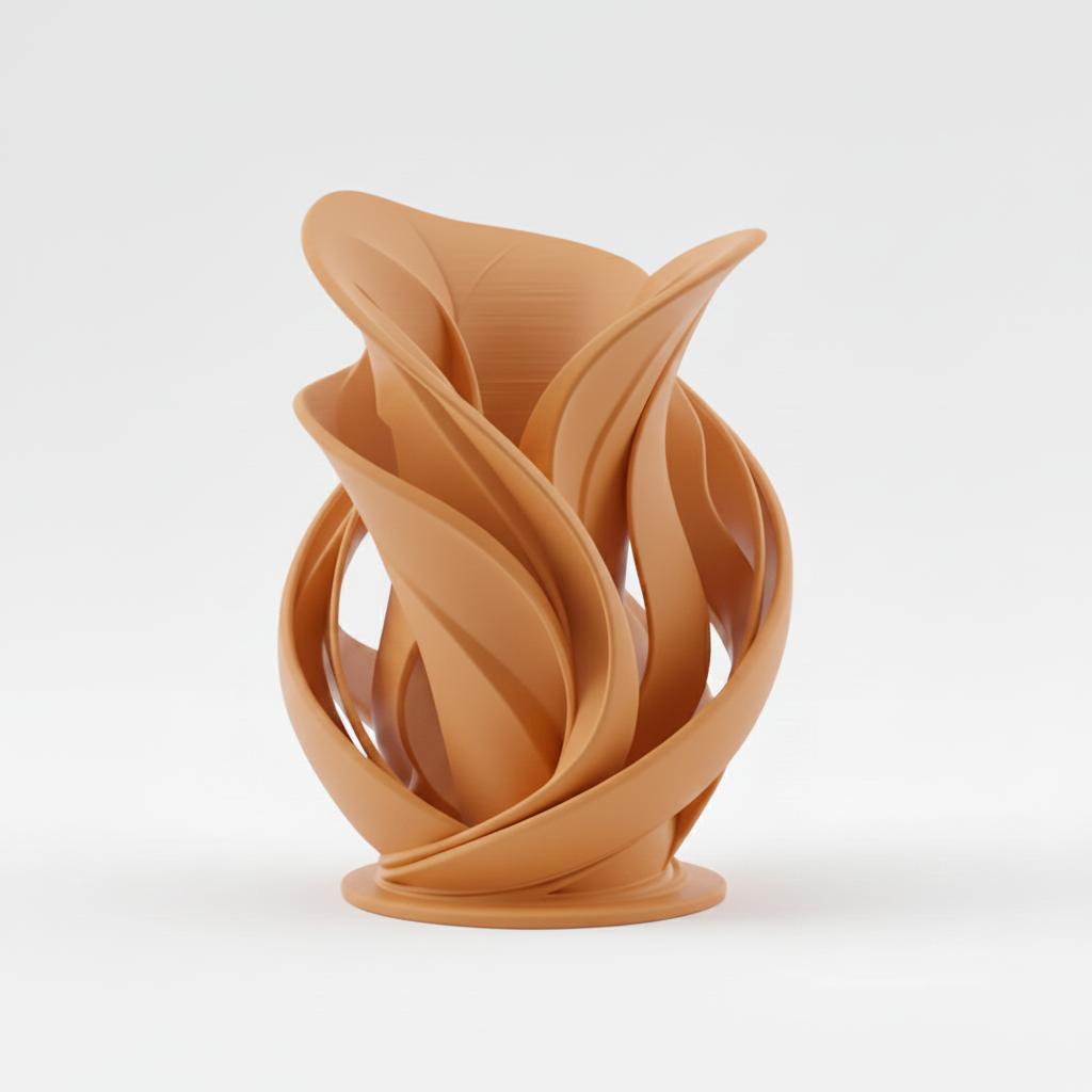 Orange Flame Petal Vase