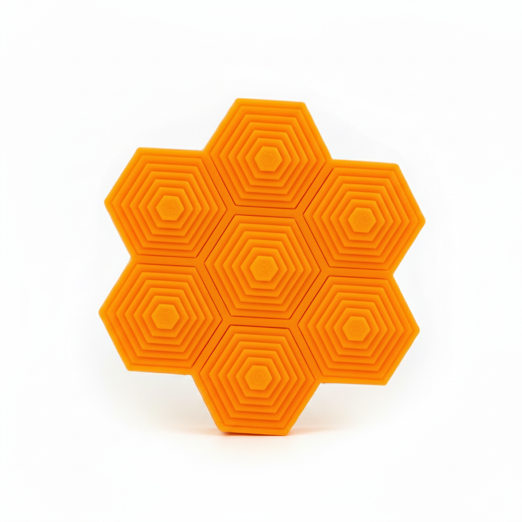 Orange Honeycomb Fidget