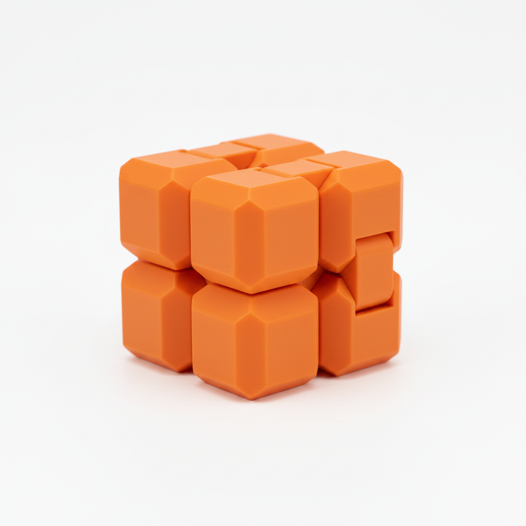 Orange Infinite Fidget Cube