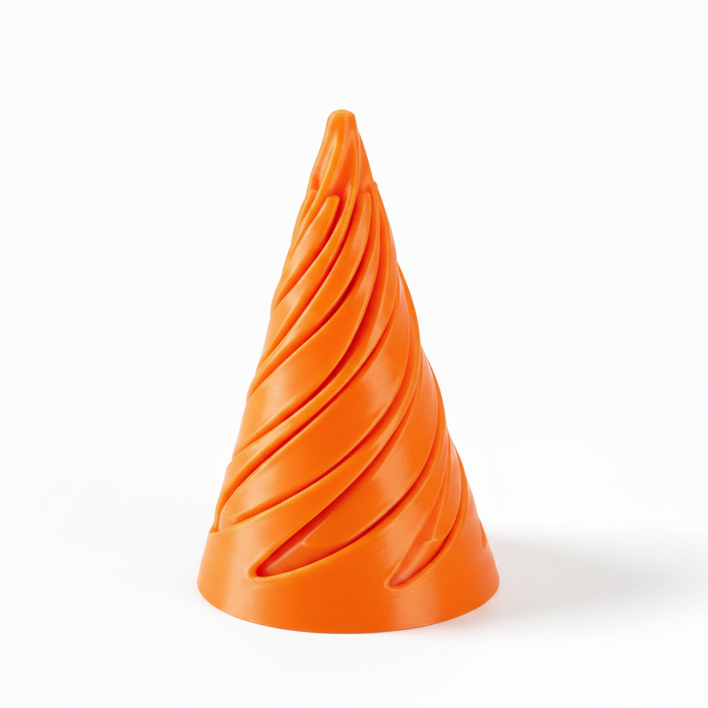 Orange Spiral Cone