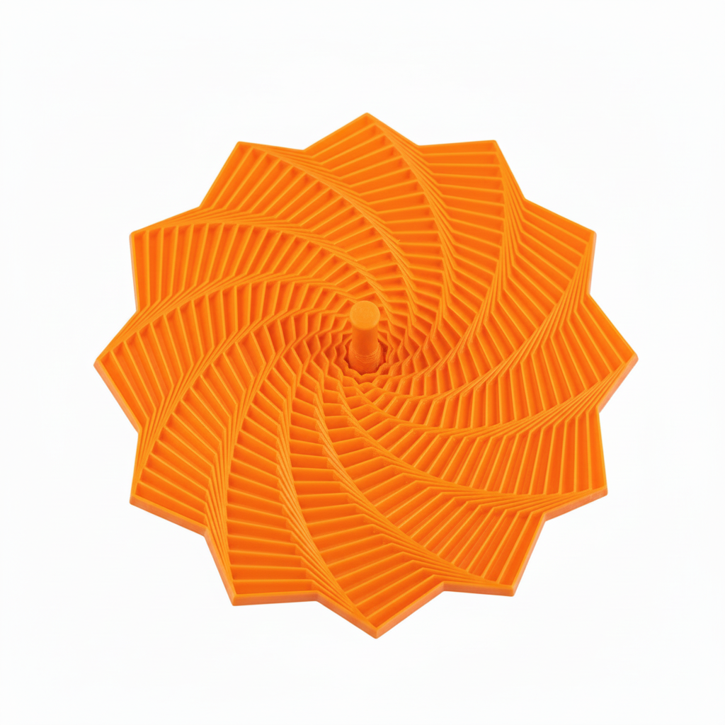 Orange Spiral Fidget Cone