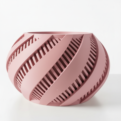 Pink Spiral Lattice Planter