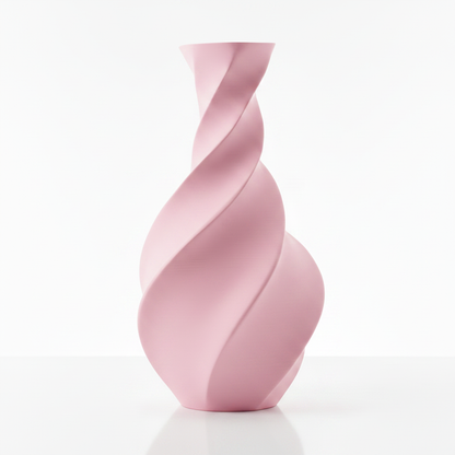 Pink Twisted Spiral Vase