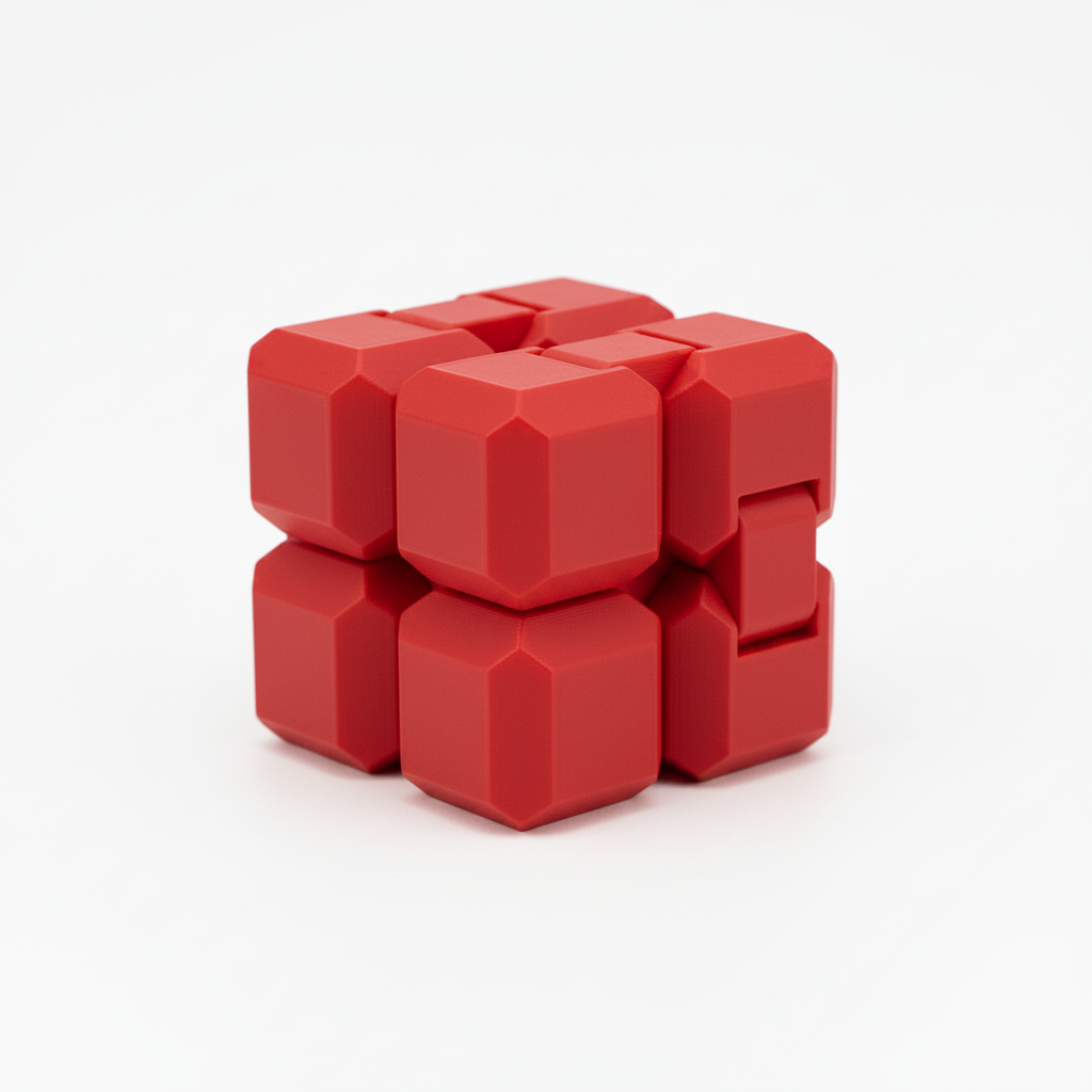 Red Infinite Fidget Cube