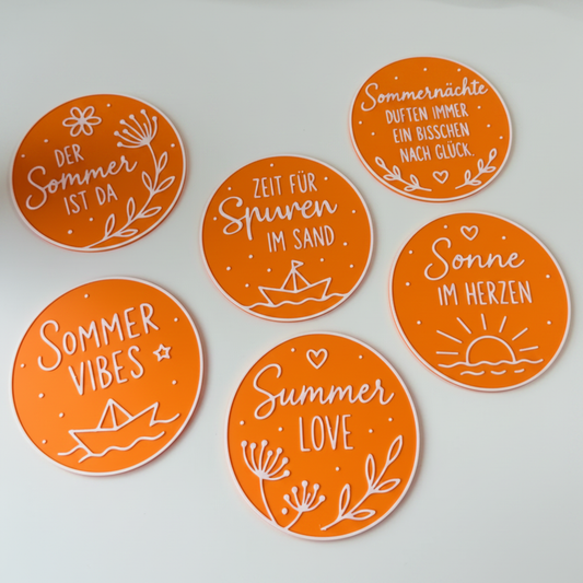 Summer Coasters White Background No Cup