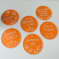 Summer Coasters White Background No Cup