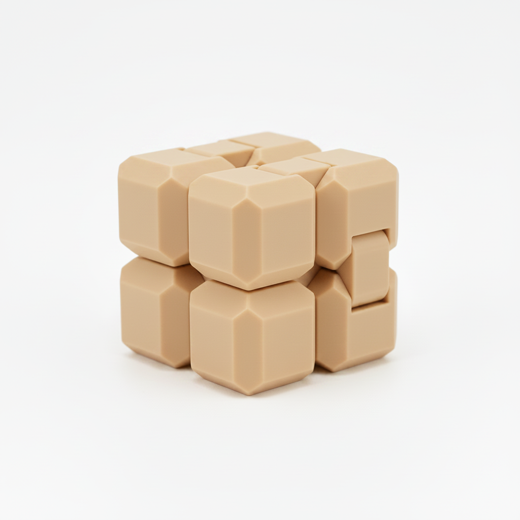 Tan Infinite Fidget Cube