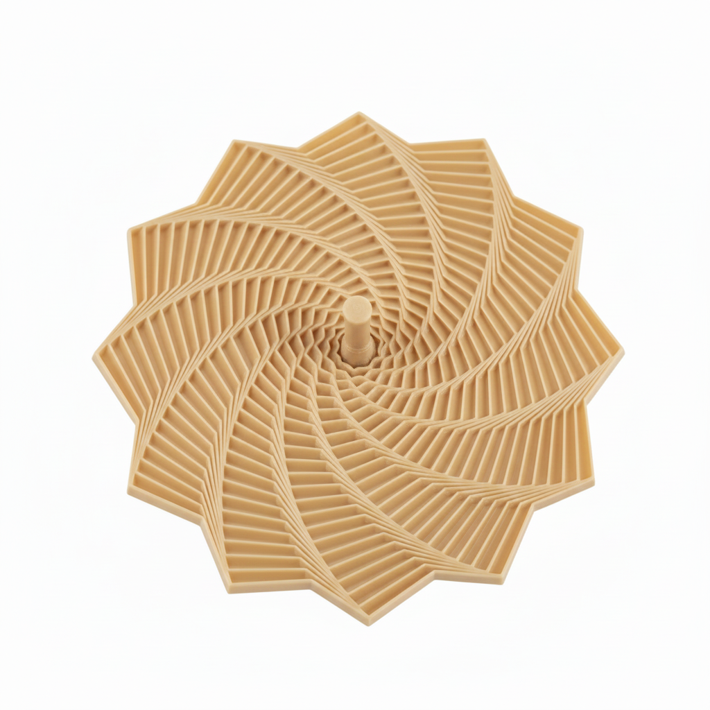 Tan Spiral Fidget Cone