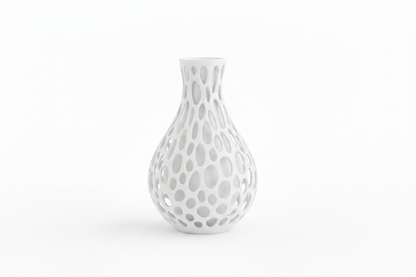 White Lattice Bubble Vase