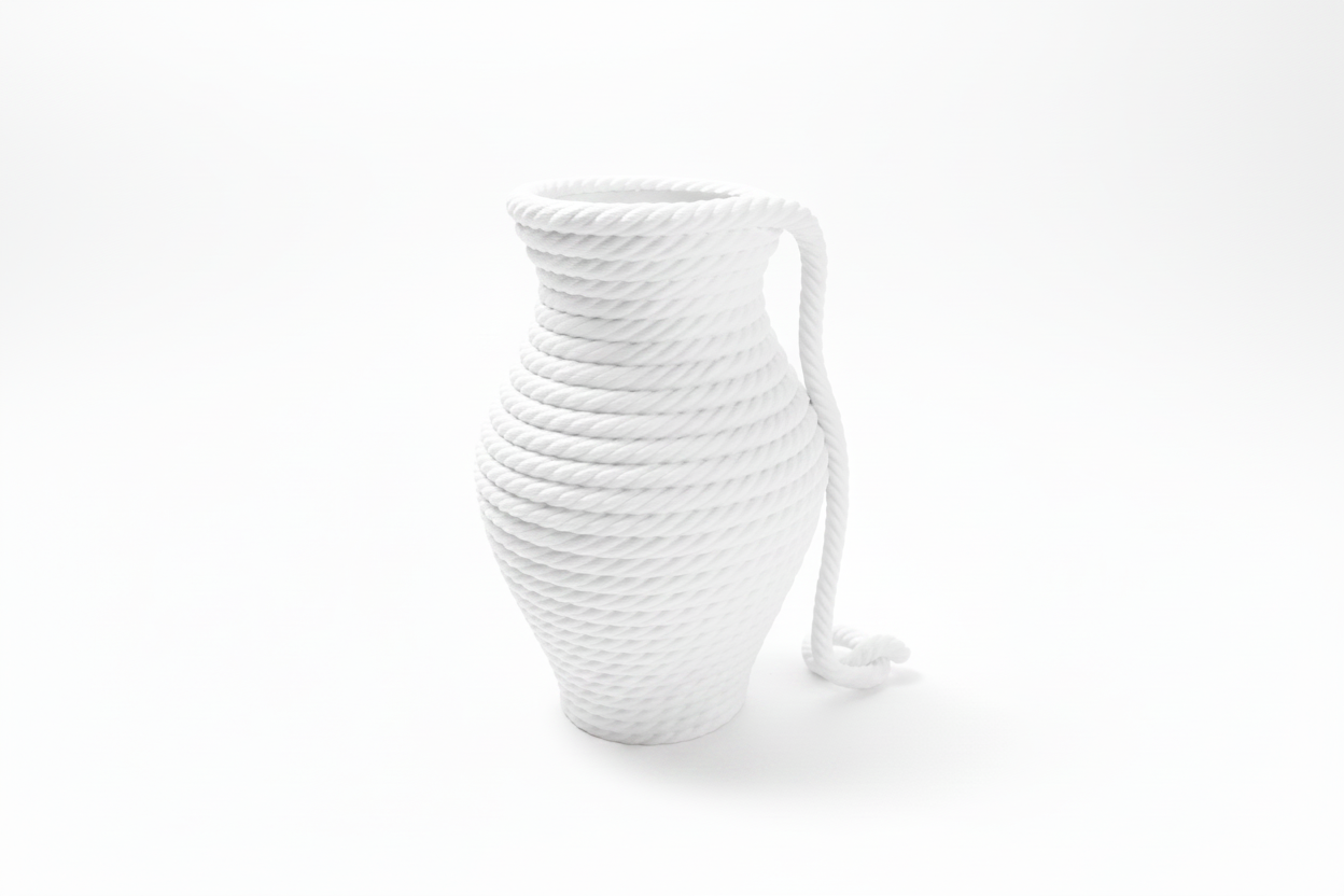 White Rope Vase