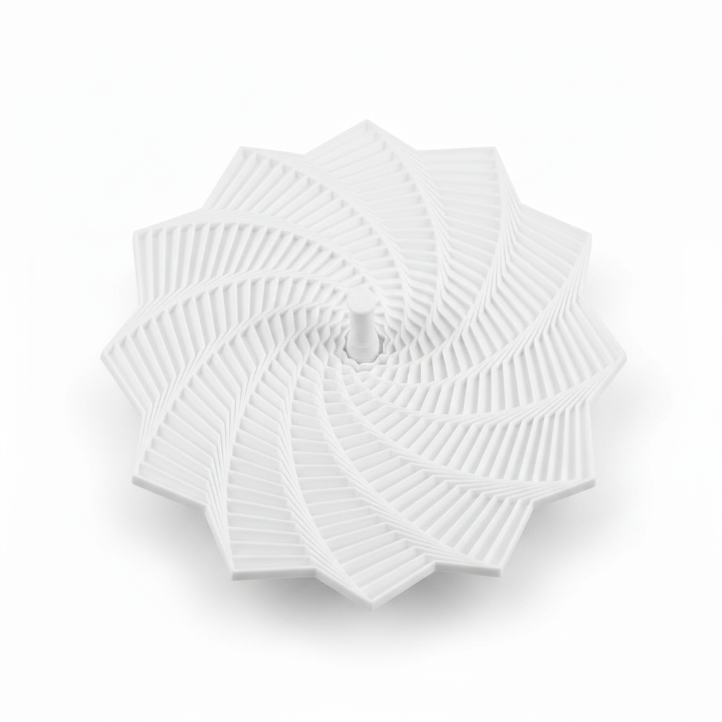 White Spiral Fidget Cone