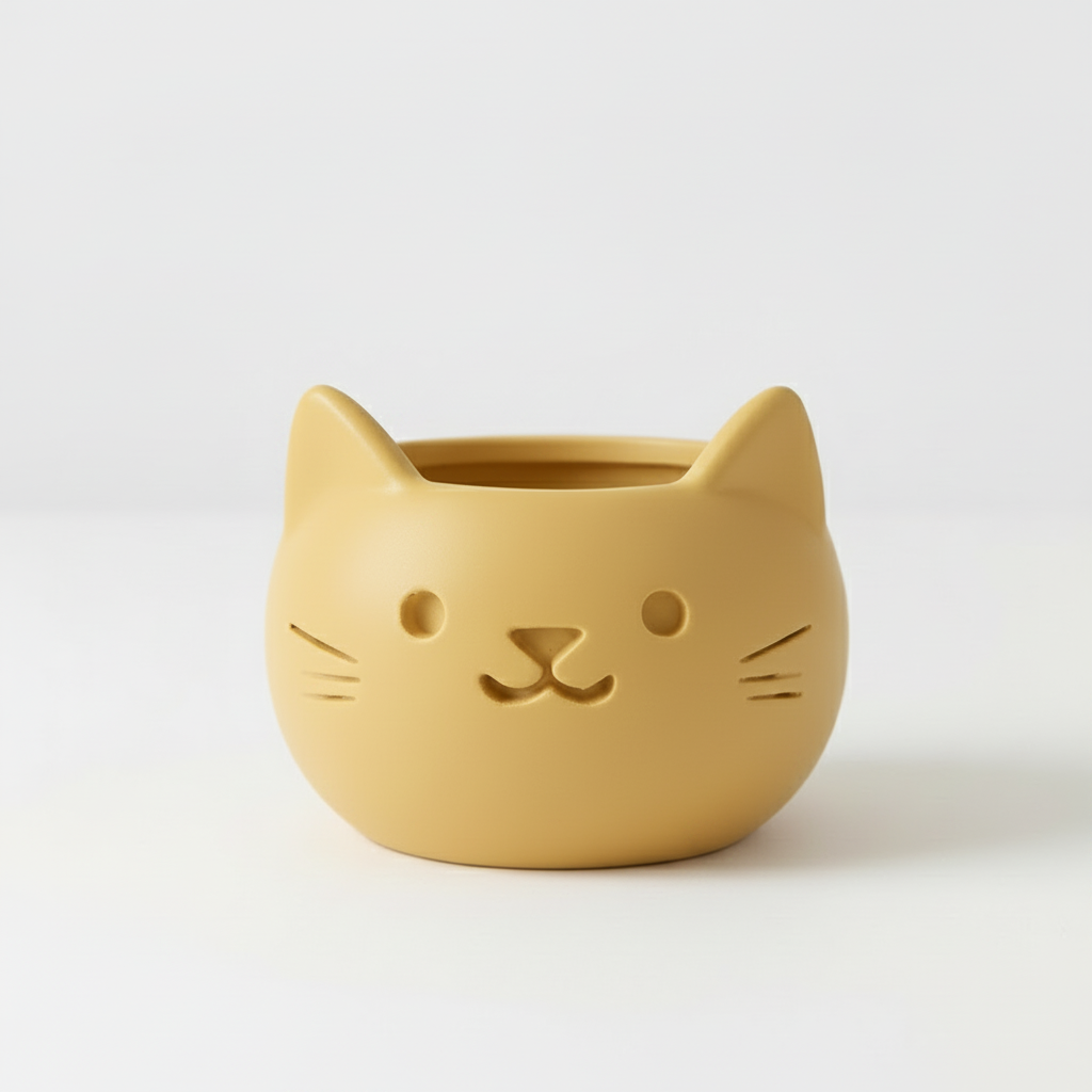 Yellow Cat Planter