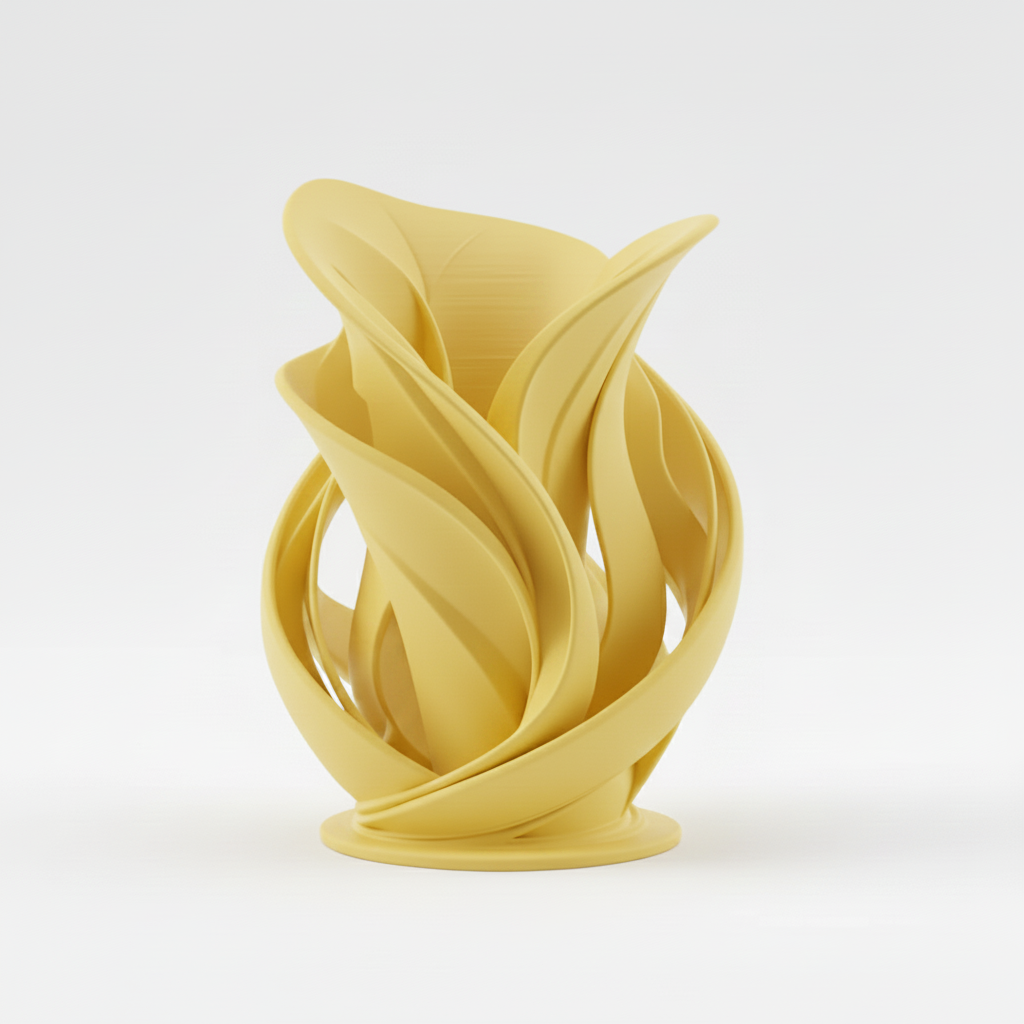 Yellow Flame Petal Vase