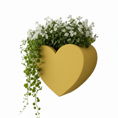 Yellow Heart Wall Planter