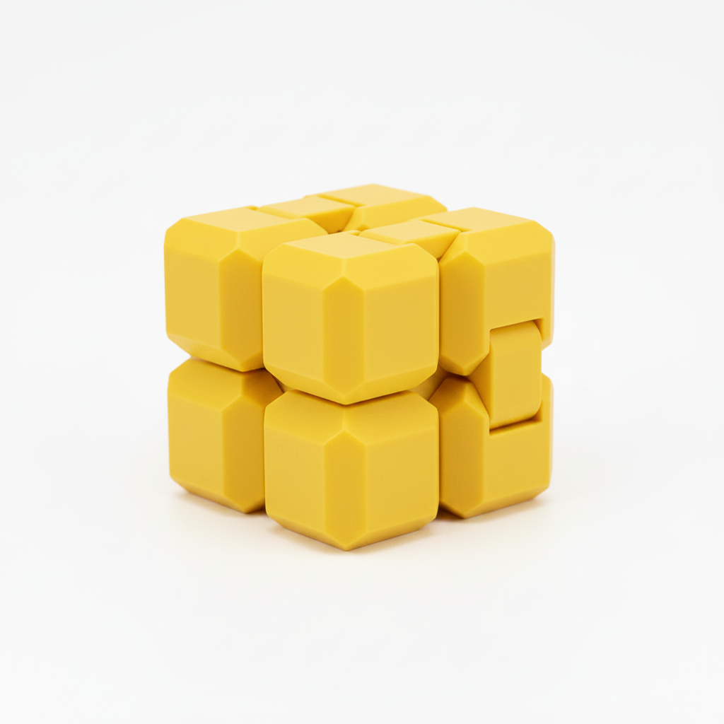 Yellow Infinite Fidget Cube