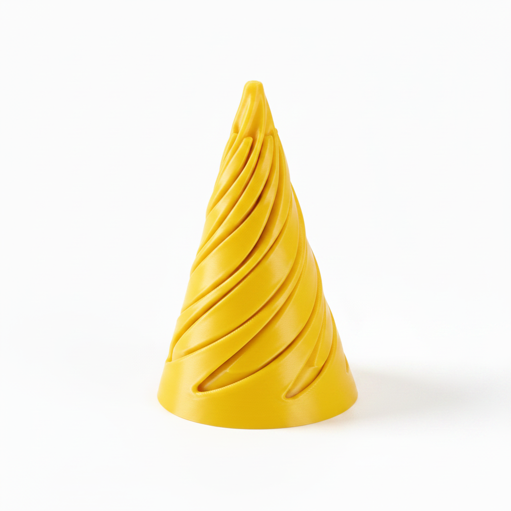 Yellow Spiral Cone