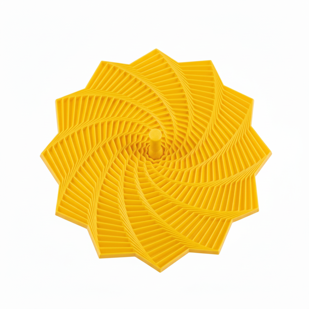 Yellow Spiral Fidget Cone